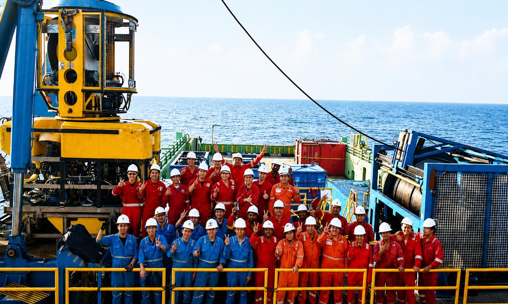 BKTRONIC offshore CP personnel team on vessel deck